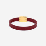 Bracelet MAES Paris B240 en mycelium rouge carmin et fermoir doré