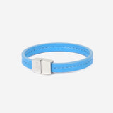 Bracelet MAES Paris B240 en mycelium bleu denim et fermoir argenté