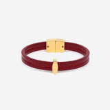 Bracelet MAES Paris B241 en mycelium rouge carmin et fermoir doré